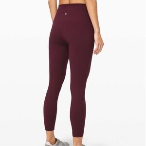 Lululemon Align Leggings HR II 25" 7/8 Dark Adobe Nulu size 4 buttery soft yoga